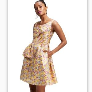 *3/$20* ZAC POSEN for Target Metallic Floral Baroque Bow Dress 5
